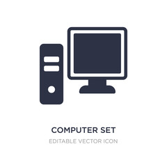 computer set icon on white background. Simple element illustration from Computer concept.