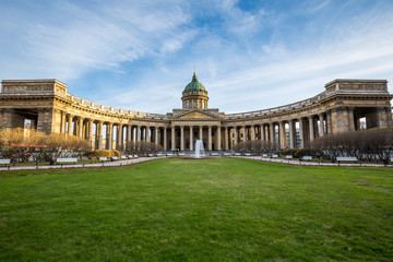 Kazan Cathedral or Kazanskiy Kafedralniy Sobor, also known as the Cathedral of Our Lady of Kazan, is a cathedral of the Russian Orthodox Church on the Nevsky Prospekt - Saint Petersburg, Russia