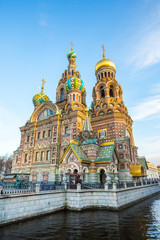 Fototapeta na wymiar Church of Savior on the Spilled Blood. 1880s church with vibrant, lavish design - Saint Petersburg, Russia