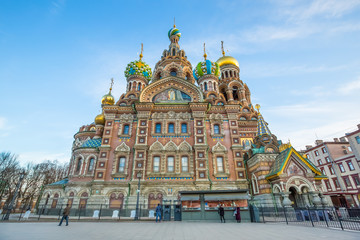 Fototapeta na wymiar Church of Savior on the Spilled Blood. 1880s church with vibrant, lavish design - Saint Petersburg, Russia