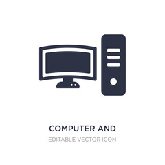 computer and monitor tools icon on white background. Simple element illustration from Computer concept.