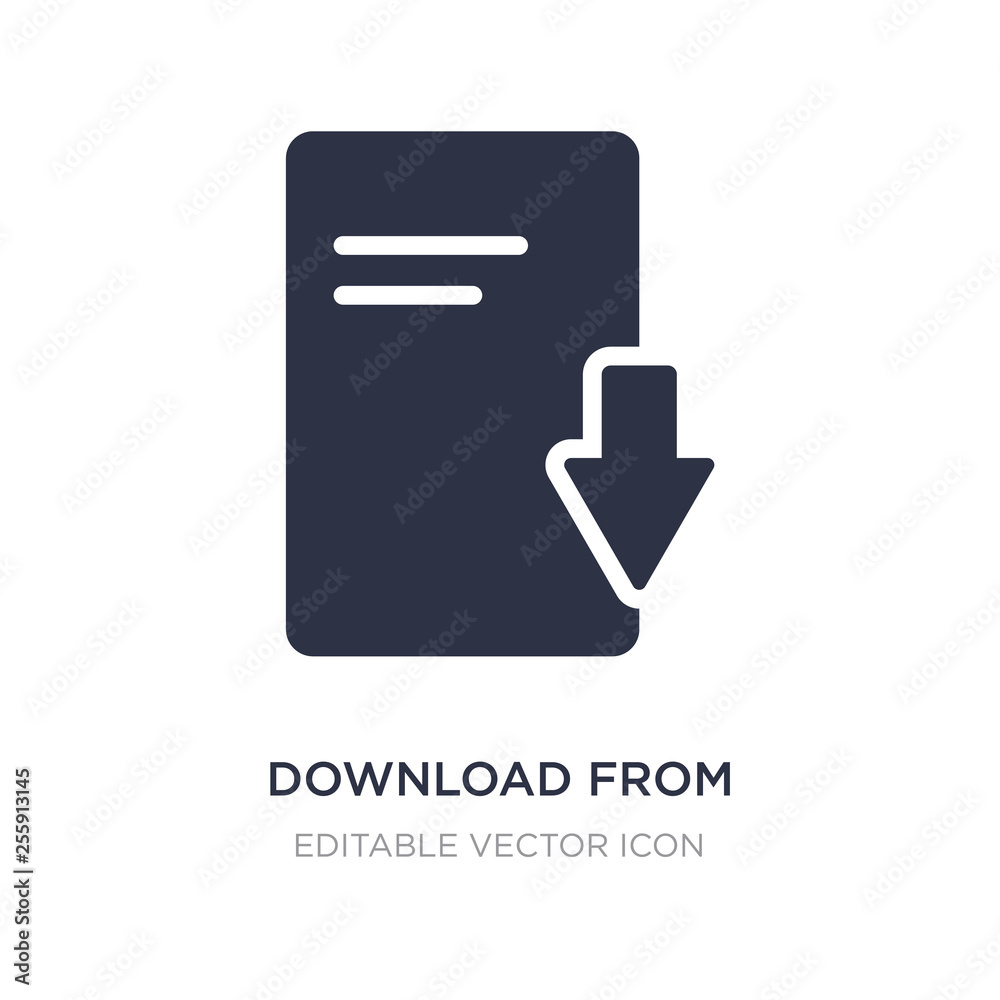 Poster download from the net icon on white background. simple element illustration from computer concept.
