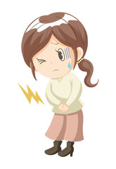 若い女性　腹痛