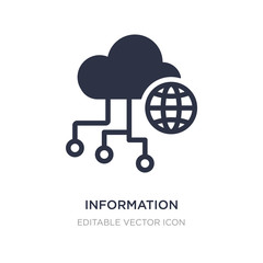 information network icon on white background. Simple element illustration from Computer concept.