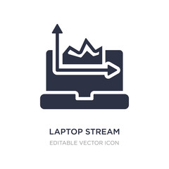 laptop stream graphic icon on white background. Simple element illustration from Computer concept.