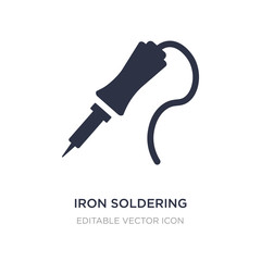 iron soldering icon on white background. Simple element illustration from Construction and tools concept.