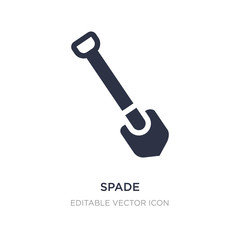spade icon on white background. Simple element illustration from Construction and tools concept.