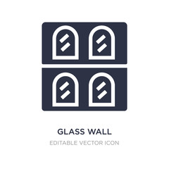 glass wall icon on white background. Simple element illustration from Construction and tools concept.