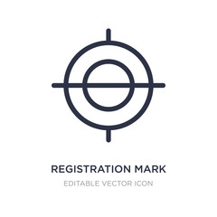 registration mark icon on white background. Simple element illustration from Edit tools concept.