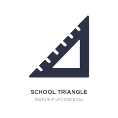 school triangle icon on white background. Simple element illustration from Edit tools concept.