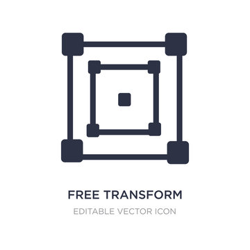 free transform icon on white background. Simple element illustration from Edit tools concept.