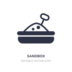 sandbox icon on white background. Simple element illustration from Entertainment concept.