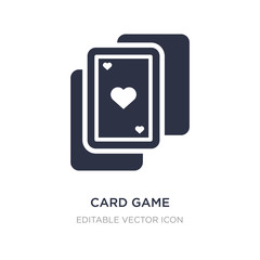 card game icon on white background. Simple element illustration from Entertainment concept.