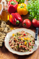 Bulgur salad with vegetables