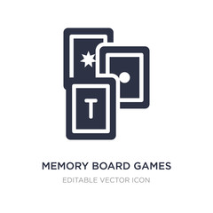 memory board games icon on white background. Simple element illustration from Entertainment concept. - obrazy, fototapety, plakaty