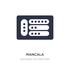 mancala icon on white background. Simple element illustration from Entertainment concept.