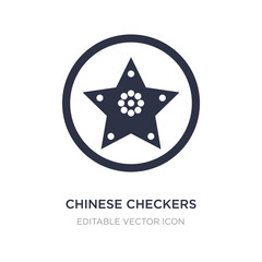 chinese checkers icon on white background. Simple element illustration from Entertainment concept.