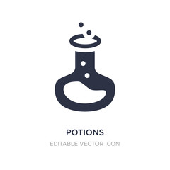 potions icon on white background. Simple element illustration from Gaming concept.