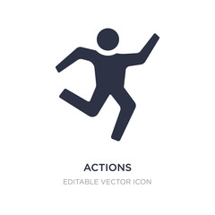 Fototapeta na wymiar actions icon on white background. Simple element illustration from Gaming concept.