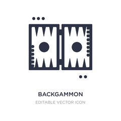 backgammon icon on white background. Simple element illustration from Gaming concept.