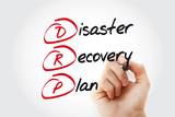 Hand writing DRP - Disaster Recovery Plan with marker, acronym business concept