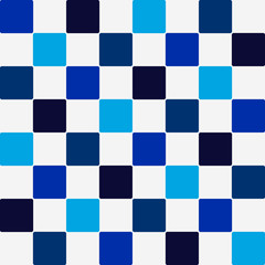 Japanese Summer Checker Art Seamless Pattern