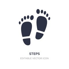 steps icon on white background. Simple element illustration from General concept.