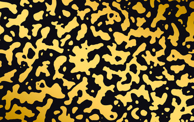 Golden organic fluid seamless pattern. Hand drawn abstract background. Organic shapes in gold.