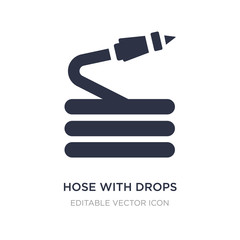 hose with drops icon on white background. Simple element illustration from General concept.