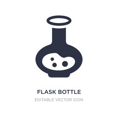 flask bottle icon on white background. Simple element illustration from Halloween concept.