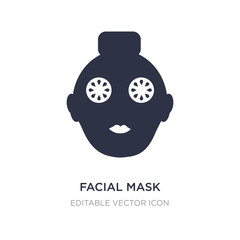 facial mask icon on white background. Simple element illustration from Halloween concept.