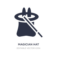 magician hat icon on white background. Simple element illustration from Halloween concept.