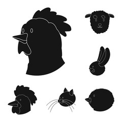 Vector illustration of ranch  and organic  logo. Set of ranch  and head vector icon for stock.