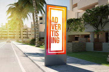 vertical billboard advertisingon the street © MclittleStock