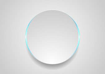 Grey circle with blue light abstract tech background