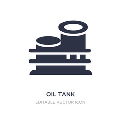 oil tank icon on white background. Simple element illustration from Industry concept.
