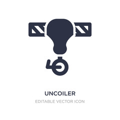 uncoiler icon on white background. Simple element illustration from Industry concept.