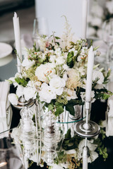 Wedding table decoration flowers
