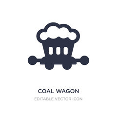 coal wagon icon on white background. Simple element illustration from Industry concept.