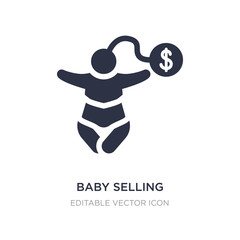 baby selling icon on white background. Simple element illustration from Kid and baby concept.