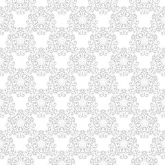 Monochrome seamless pattern. Abstract gray print on white background