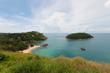 Fototapeta premium Colorful over the sea. Nature composition.Colorful view on the front at Andaman sea, Phuket Thailand