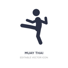 Fototapeta na wymiar muay thai icon on white background. Simple element illustration from Miscellaneous concept.