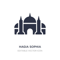 hagia sophia icon on white background. Simple element illustration from Monuments concept.