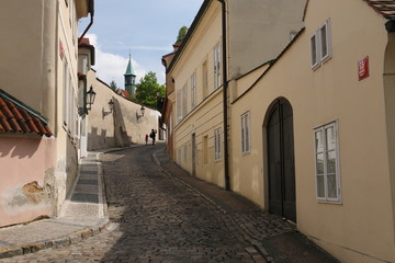 チェコ　プラハ歴史地区市街の景色