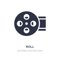 roll icon on white background. Simple element illustration from Multimedia concept.