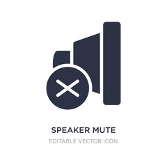 speaker mute icon on white background. Simple element illustration from Multimedia concept.