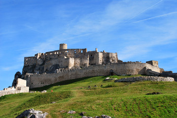 Fototapeta na wymiar The ruins of the old Spis Castle in Slovakia