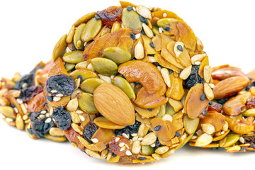 Healthy whole grain cookies with several nut