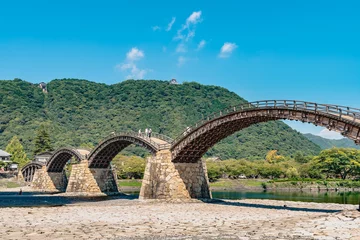 Foto auf Acrylglas Kintai-Brücke Japans drei berühmte Brücken Kintaikyo-Brücke
